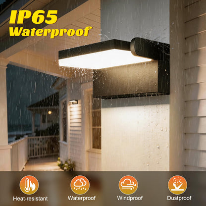 ledmo LED Wandleuchte Aussen 60W 5000 Lumen 3000K schwenkbar IP65