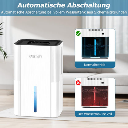 Haksimey MD603A Luftentfeuchter elektrisch 2800 ml mit Timer