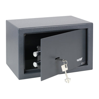 HMF Möbeltresor 49200-11, Safe mit Schlüssel, Stahl, Anthrazit, kompakter pulverbeschichteter Korpus
