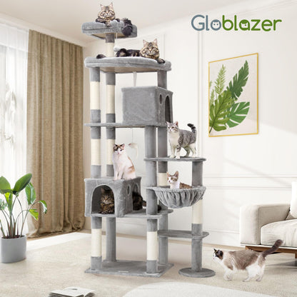 Globlazer Kratzbaum XXL F83 für grosse Katzen – Hellgrau