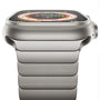 NewWays Edelstahl Gliederarmband für Apple Watch, Titan – Metallband mit Faltschliesse