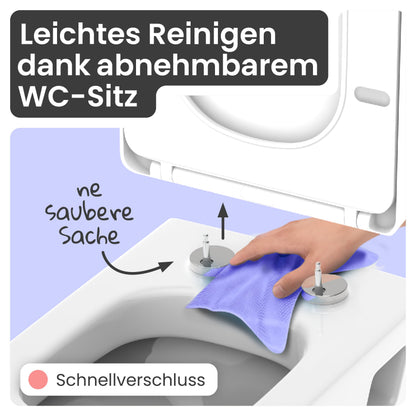 instmaier Helma Toilettendeckel mit Absenkautomatik, eckig, weiss