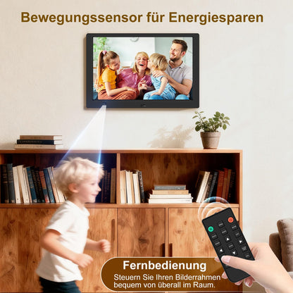 Timzeit Digitaler Bilderrahmen 10,1 Zoll IPS FHD mit 32GB USB-Stick
