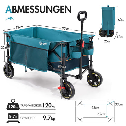 Portal Bollerwagen faltbar XXL Transportwagen outdoor - 120kg