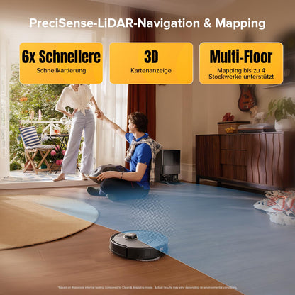 roborock Qrevo S5V Saugroboter mit Wischfunktion, Schwarz