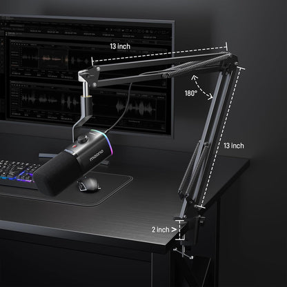 MAONO PD100XS Dynamisches XLR-USB Streaming Mikrofon mit Arm