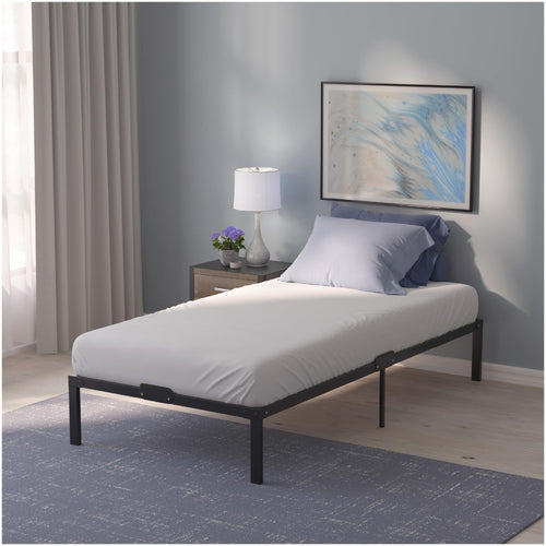 Dreamzie Bettgestell 90x200 Metall Lattenrost – 41cm Höhe: Metallrahmen mit Lattenrost. Stabilisiert Matratzen und bietet eine Schlafbasis.