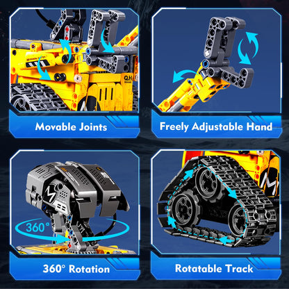 HiWEEGO Technik Roboter Bausatz 5-in-1 mit Fernbedienung und App
