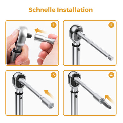 VIGRUE Drehmomentschlüssel 1/4 Zoll 5-25 Nm Set, ±4% Genauigkeit
