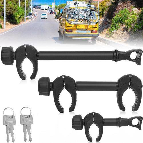 Sorlpv Fahrrad Rahmenhalter Universal abschliessbar - 3er Set. Klemmen fixieren Rahmen am Träger, abschliessbar gegen Diebstahl.