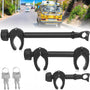 Sorlpv Fahrrad Rahmenhalter Universal abschliessbar - 3er Set. Klemmen fixieren Rahmen am Träger, abschliessbar gegen Diebstahl.