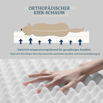 Bedsure Orthopädisches Hundebett für grosse Hunde, grau, 112 x 81 cm