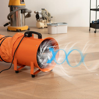 VEVOR Bauventilator 367W Axiallüfter Industrielüfter mit 10m Schlauch