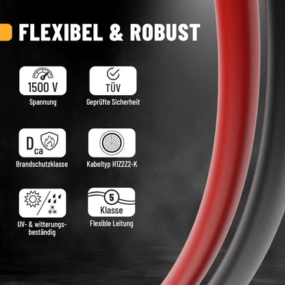 ABSINA H1Z2Z2-K 4mm2 Solarkabel - 4x 10m Set Schwarz & Rot