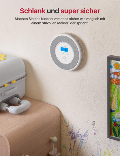 X-Sense Rauch- und CO-Melder XP0A-MR mit Sprachalarm, 2 Stück