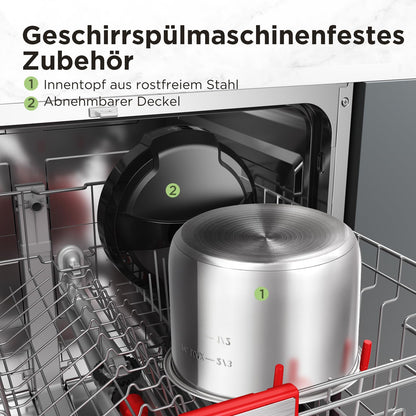 Midea Elektrischer Schnellkochtopf 9-in-1 Multikocher 8L - Schwarz