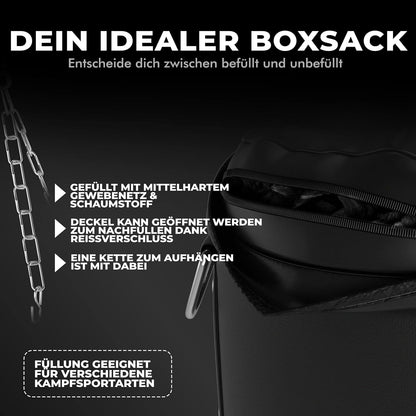 FIGHTR® Boxsack – Kampfsport Training gefüllt/ungefüllt