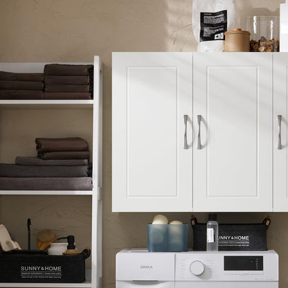 SoBuy FRG231-L-W Badezimmerschrank Wandschrank – Weiss