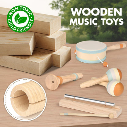 Vanplay Musikinstrumente Set aus Holz, Musikspielzeug für Kinder