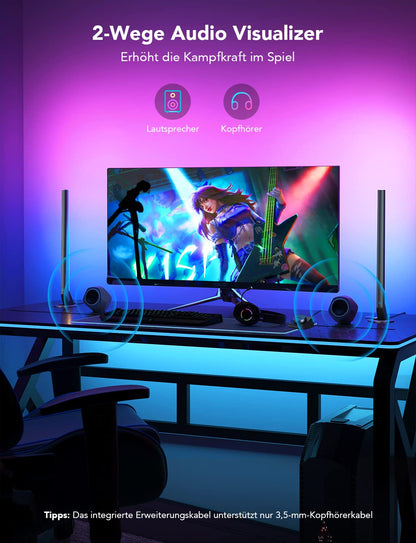 Govee RGBIC Gaming LED Lightbar 42cm mit Desktop-Controller