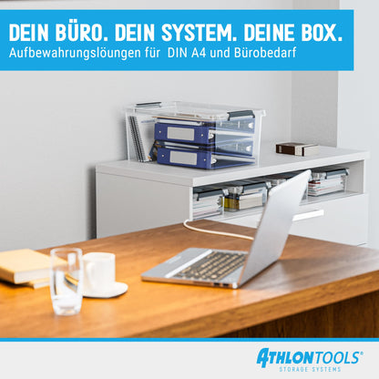 ATHLON TOOLS Aufbewahrungsboxen 4x 80L Transparent - Lebensmittelecht