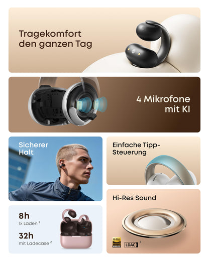 soundcore AeroClip A3388 Open-Ear-Kopfhörer mit Bluetooth