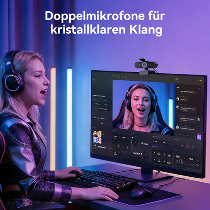 EMEET C60E 4K Webcam mit PDAF-Autofokus und Dual-Mikrofonen