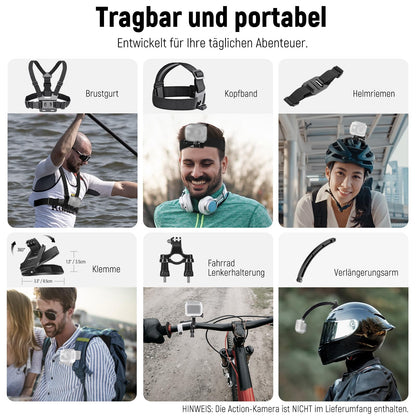 NEEWER 51-in-1 Action Kamera Zubehör Kit für GoPro, Insta360, DJI Osmo