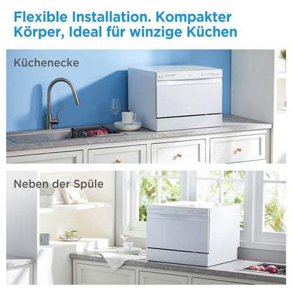 Midea Mini Geschirrspüler Tischgerät - 6 Massgedecke 2024