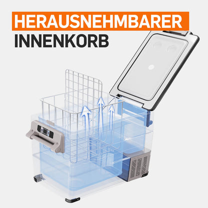 EUHOMY CF-55 Kompressor Kühlbox 49,4 L, 12/24 V und 240 V