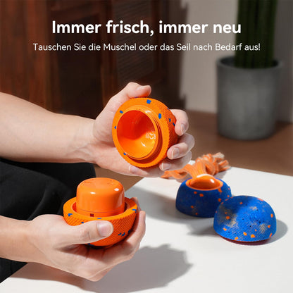 Cheerble Wicked Ball Rolly Interaktiver Hundeball mit Seil, Blau
