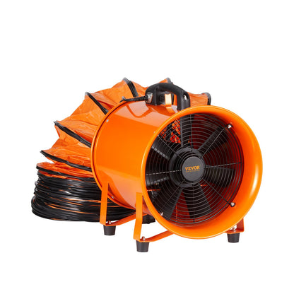 VEVOR Bauventilator 367W Axiallüfter Industrielüfter mit 10m Schlauch