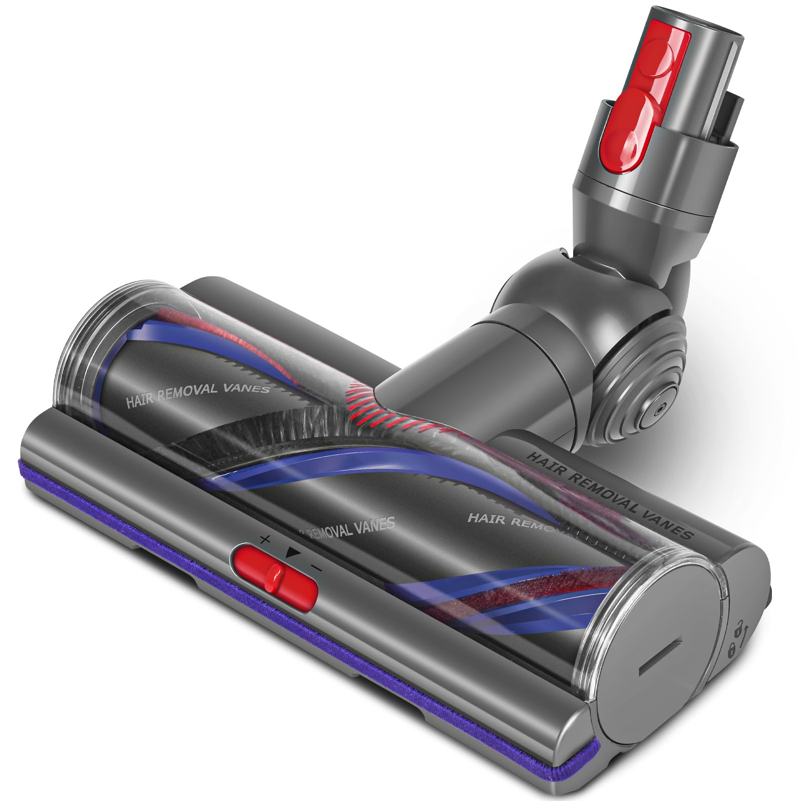 DrRobor Torque Drive Bodendüse Ersatz für Dyson V11 V15 V7 V8 V10. Schwarze, flache Düse zur effizienten Bodenreinigung.