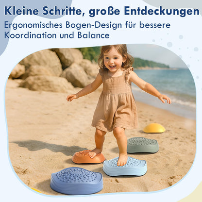 Lehoo Castle Balanciersteine Set für Kinder, rutschfest, 100 kg