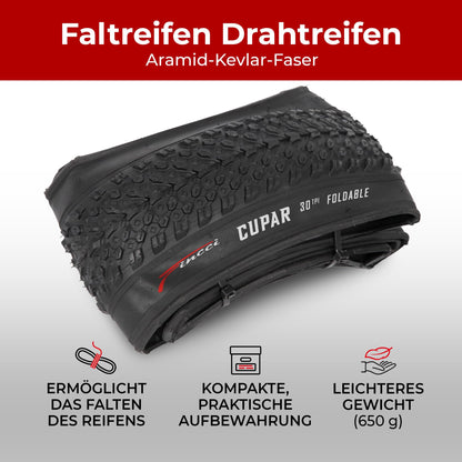 Fincci Cupar Fahrradreifen 26 x 2,125 Zoll faltbar für MTB, 2er-Pack