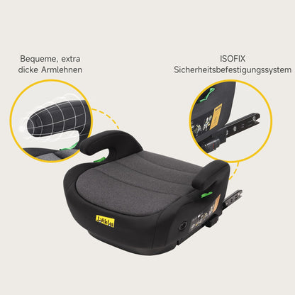 Jovikids Sitzerhöhung Auto mit ISOFIX, ECE R129, 125–150 cm