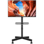 BONTEC Mobiler TV Ständer rollbar für 23-60 Zoll Fernseher bis 25 kg mit Laptopablage und feststellbaren Rollen