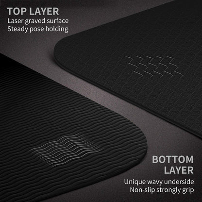 CAMBIVO Yogamatte XXL 213 x 81 cm, 6 mm TPE, rutschfest