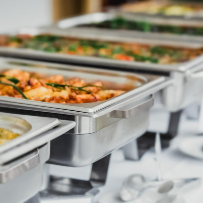 Mahlzeit Chafing Dish Profi Set Grenoble Speisewärmer - 4X Edelstahl