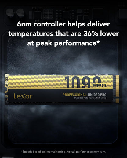 Lexar NM1090 PRO PCIe 5.0 Gen5 NVMe Solid State Drive 1TB