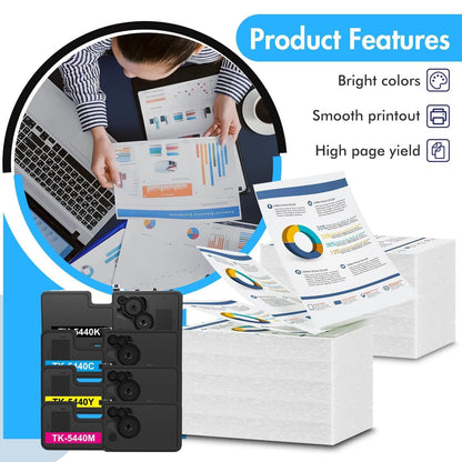 INFITONER TK-5440 Toner kompatibel für Kyocera Ecosys MA2100, 4er-Pack
