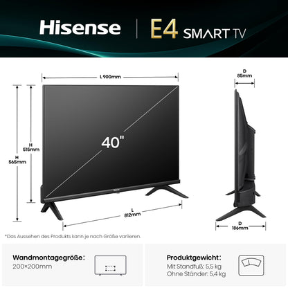 Hisense 40E4QT Smart TV Fernseher - 40 Zoll Full HD