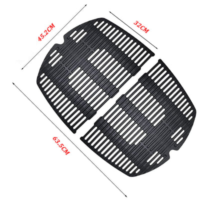 GFTIME 7646 Grillrost aus Gusseisen für Weber Q300/Q3000, 2 Stück