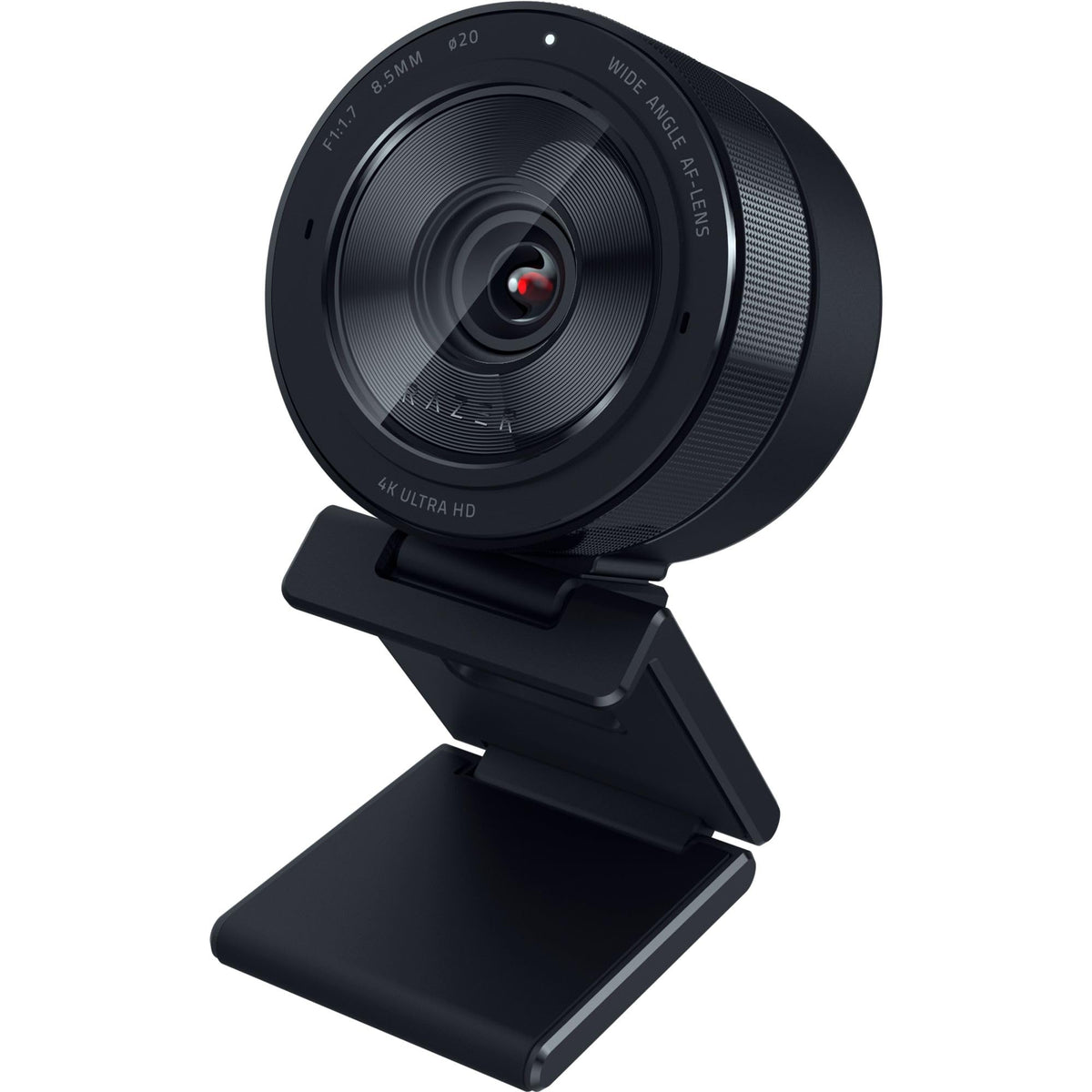 Razer Kiyo Pro Ultra 4K Streaming Webcam für Content – Schwarz. Schwarzes Gehäuse mit großem Objektiv für 4K-Live-Streaming & Content.