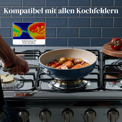 Redchef Keramik Pfannenset Induktion 20/24/28cm - Blau
