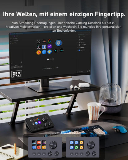 Basicolor N3 Stream Controller Deck mit 6 LCD-Makrotasten