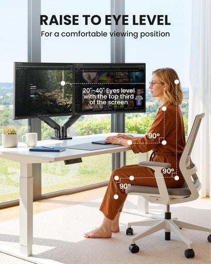 ErGear Monitorhalterung 2 Monitore, Dual Monitor Arm für 13-32 Zoll