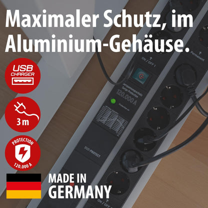 Brennenstuhl Premium-Protect-Line Gaming Steckdosenleiste 14-Fach 2x USB