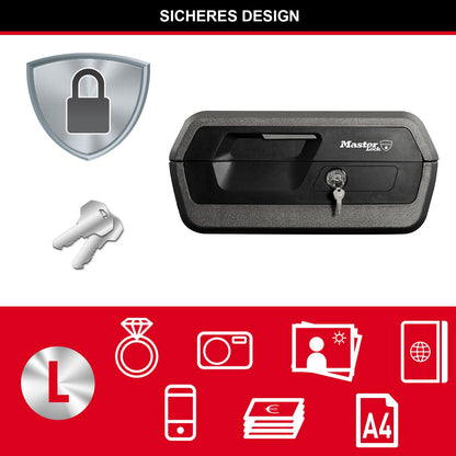 Master Lock LCFW30100 Feuer/Wasser-Sicherheitskassette Gross Schlüsselschloss
