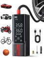 Lamicall Elektrische Luftpumpe Akku 150 PSI mit Digitalmanometer, LCD-Anzeige und 50 cm Luftschlauch